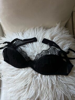 Agent Provocateur Black Lace Demi Cup Bra